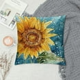 thumbnail image 2 of Throw Pillow Covers Oil Painting Sunflower Pillow Case Super Soft Square Decorative Pillowcases for Home Sofa Couch Blue Yellow (), 2 of 5