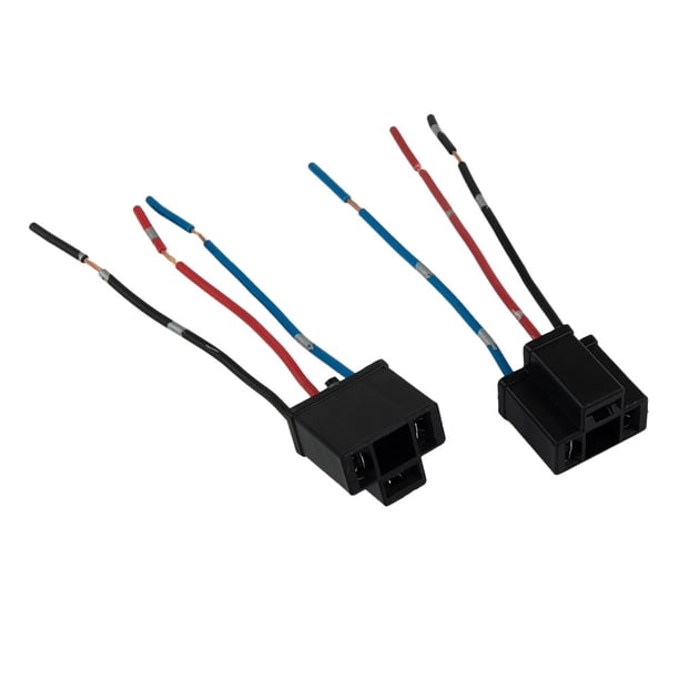 4Pcs H4 3-Pin Headlight Connector Plug With Terminals - Automotive Bulb Holder Replacement