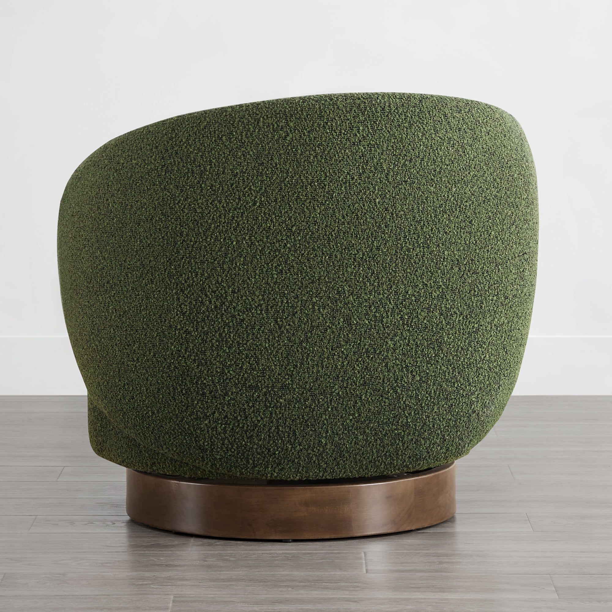 Spruce & Spring Upholstered Swivel Accent Chair with Curved Back Single, Green