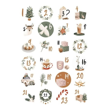 

Stickers Christmas Number Stickers 24 Stickers Round Christmas Seal Sticker Stickers Kitchen Timers Rooster Kitchen Cooking Timer Meditation Timer with Gentle Alarm Timer Sand 30 Sec Coffee Makers