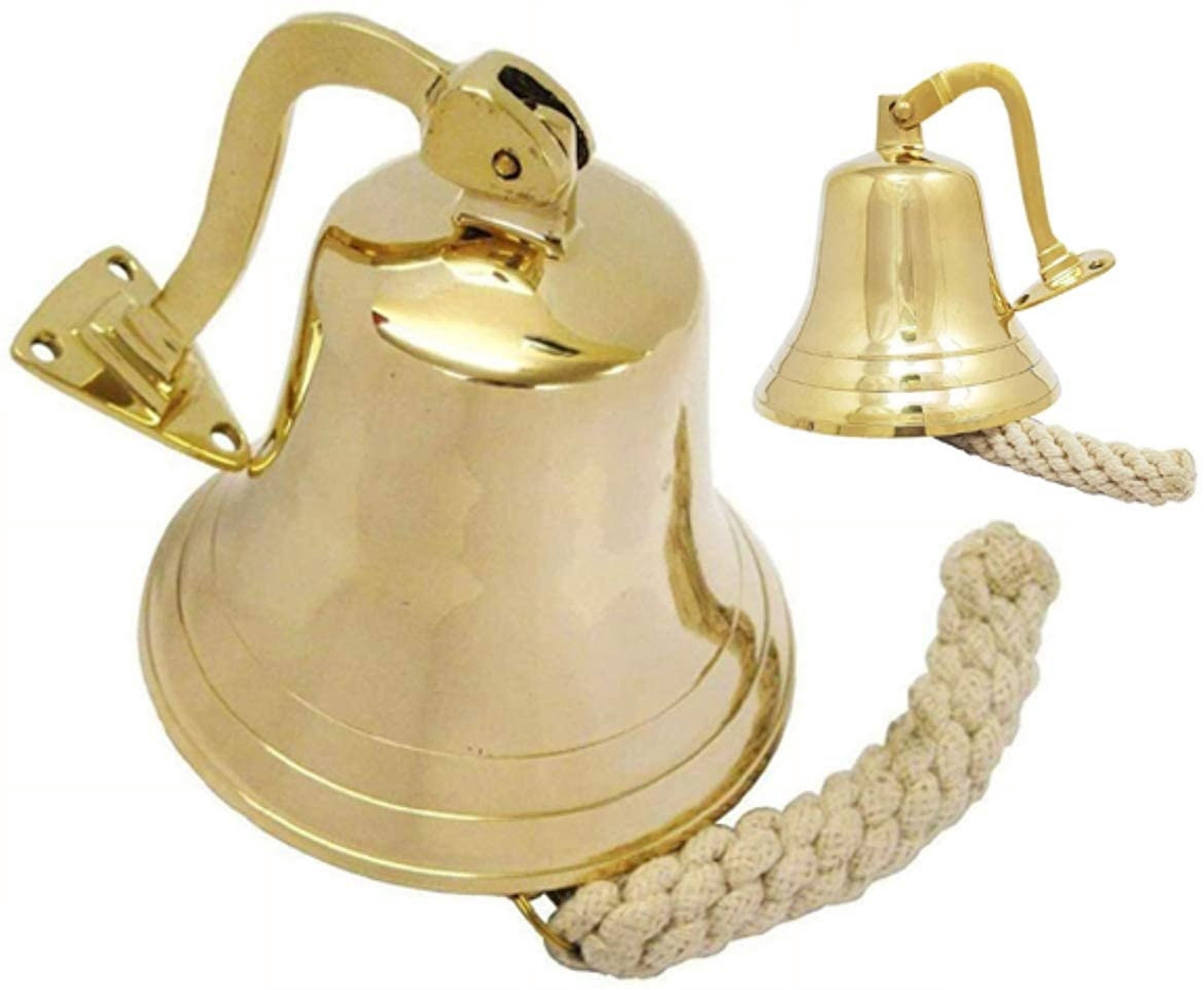 Brass Nautical Ship Bell Maritime School,dinner,Reception,Home Decor Wall Hanging Bell 4"