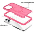 thumbnail image 5 of Magnetic Case for iPhone 15 Pro Max Phone Case Compatible with MagSafe Shockproof Protection Slim Translucent Matte Cover for iPhone 15 Pro Max 6.7" - Hot Pink, 5 of 12
