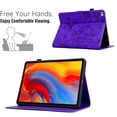 thumbnail image 4 of Case for iPad mini 1/2/3/4/5, Classic PU Leather Folio Kickstand Magnetic Closure Slim Fit Cover for iPad mini 1/2/3/4/5 with Auto Wake/Sleep Function Embossing - Purple, 4 of 6