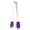 Purple, variant on 5.1" Stainless Steel Sugar Tongs, Silicone-Tipped Coffee Cube Clips for Ice Desserts, Dishwasher Safe Non-Slip Mini Clamps