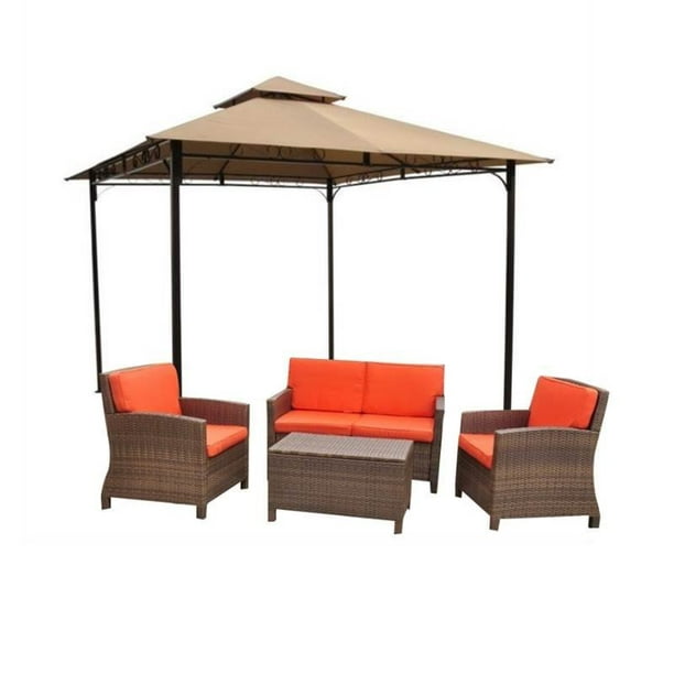 Patio Furniture Set With Loveseat, 4 Piece Outdoor Wicker Furniture Sets Singapore