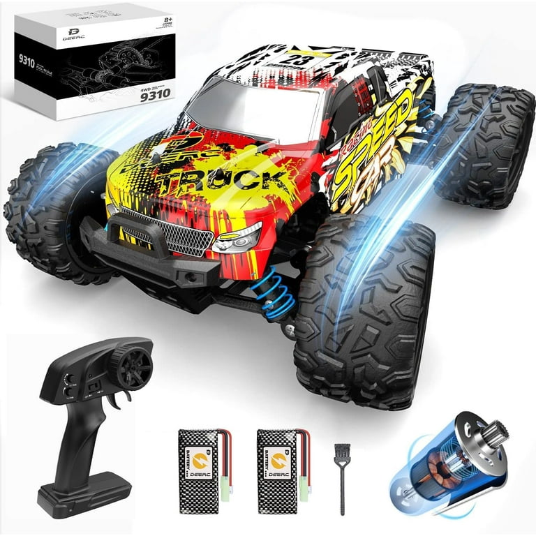 Heattack Pick-Up Truck High Speed 40 km/h 4WD 2.4 GHz Remote Control Truck  1:16 Scale Radio Controlled Off-Road RC Car Electronic Monster Truck R/C  RTR Hobby Cross-Country Car Buggy Multi Colors 