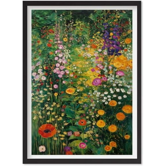 Gustav Klimt Wall Art, Gustav Klimt Farm Garden Print, Gustav Klimt Poster, Klimt Flowers, Floral Wall Decor, Wall Art Print, Gustav Klimt Wall Decor, Gift Idea