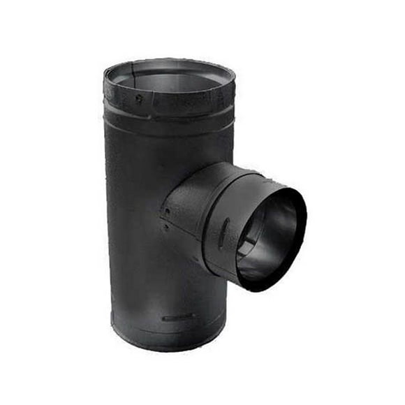 Adaptateur Branche 3 Po. Dia. Granulés Vent Pro Noir