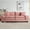 Pink, variant on AENKYO 84" Corduroy Loveseat Sofa with Pillows, Modern 2-Seater Couch for Living Room,Pink