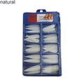 thumbnail image 1 of UDIYO 100Pcs Natural/White/Transparent Full Cover Pointed Oval False Nail Art Tips, 1 of 7