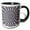 Black/White, variant on 3drose, Symmetrical Geometric Design 4 Blue Brown White, 15oz Mug
