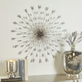 thumbnail image 2 of DecMode Silver Metal Starburst Wall Decor with Crystal Embellishment, 2 of 7