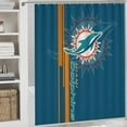 thumbnail image 5 of Miami 4 Pcs Shower Curtain Set with Non-Slip Rug, Toilet Lid Cover and Bath Mat, Shower Curtain with 12 Hooks, Waterproof Football Shower Curtains for Bathroom Decor, 5 of 6
