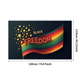 thumbnail image 5 of Colorful Design Freedom Banner Golden Stars Patriotic Decoration Black History for Cultural Events Educational Displays Indoor Celebration, 5 of 7