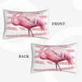 thumbnail image 2 of Pofeuu Flamingo Print Polyester Microfiber Plush Pillowcases, Super Soft and Cozy Pillow Case Covers with Envelop Closure（Pillow core not included）-16"x24", 2 of 6