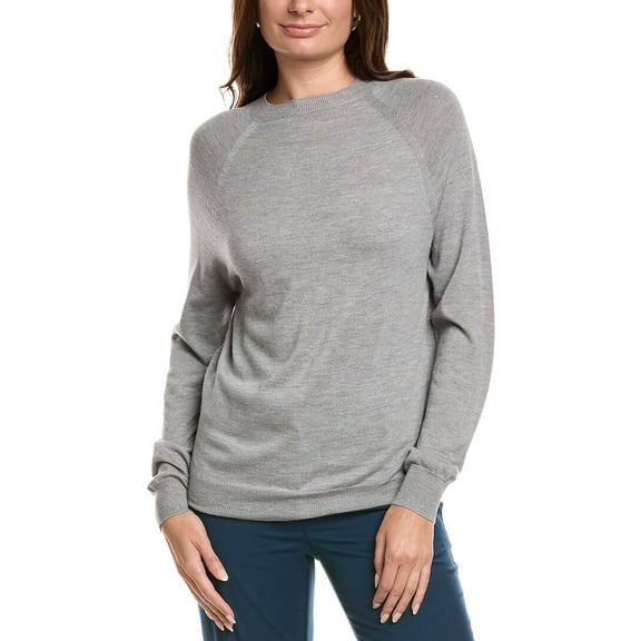 Peserico womens Wool-Blend Sweater, 48, Gray