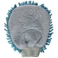 thumbnail image 4 of Messy Mutts Microfiber Grooming Mitt | Chenille Microfiber Dog Shammy Mitt | Machine Washable Paw Cleaner | Blue, 4 of 10