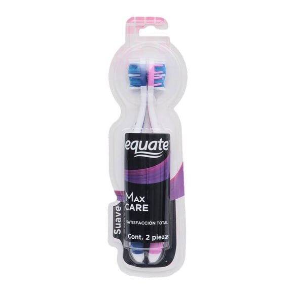 Cepillo dental Equate max care satisfacción total suave 2 piezas