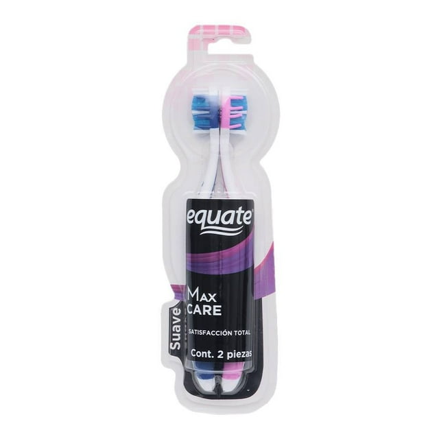 Cepillo dental Equate max care satisfacción total suave 2 piezas