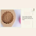 thumbnail image 4 of Home Portable Mooncake Cake Wood Mold DIY Crafting Restaurant Bakery Cookie Mould Restaurant Reusable Baking Kitchen Gadget Accessory Type 10, 4 of 8