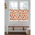 thumbnail image 2 of Thanksgiving 2 Panel Kitchen Curtains for Small Windows, Fall Orange Pumpkin Green Maple Leaves Bathroom Tier Curtain, Short Window Treatment for Bedroom/Living Room 55"x36", 2 of 6