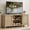 Reclaimed Light Oak, variant on Surmoby 59" Large Rattan TV Stand – Height Adjustable Shelves, Fits TV up to 65", Boho Aesthetic for Living Room, Bedroom, Farmhouse & Coastal Decor
