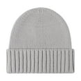 thumbnail image 2 of UTSJKR Wool Thick Beanie Hat for Men Women, Seamless Winter Knit Skull Cap, Cuffed Fisherman Beanie Warm Trawler Watch Cap Dark Gray, 2 of 3