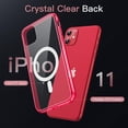 thumbnail image 3 of JETech Magnetic Case for iPhone 11 6.1-Inch Compatible with MagSafe Wireless Charging, Shockproof Phone Bumper Cover, Anti-Scratch Clear Back (Red), 3 of 6