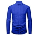 thumbnail image 5 of Yhkghxis Dress Shirts for Men Long Sleeve Stretch Formal Tuxedo Shirt Wedding Lapel Button down Pleated Shirts, 5 of 5