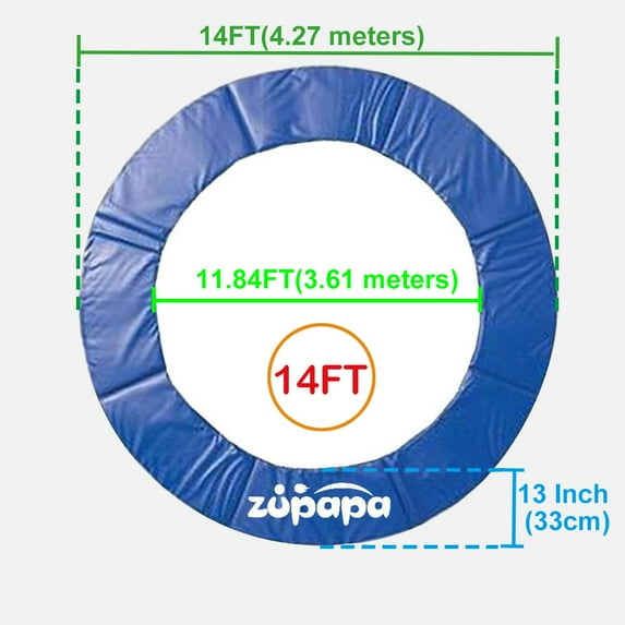 Zupapa 14FT Trampoline pad Replacement Surround Spring Cover Padding