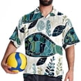 thumbnail image 4 of Turtle Seamless Men's Short Sleeve Hawaiian Print Button Down Beach Shirt, 4 of 6
