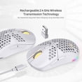 thumbnail image 6 of LTC Mosh Pit 16,000 DPI RGB Wireless Ambidextrous Gaming Mouse with Lightweight Honeycomb Shell, Ergonomic Shape for Right or Left Hand Use, Comfortable 2.4G Mice for PC/Mac/Laptop, White, 6 of 9