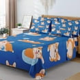7 Pcs Comforter Set Full Size Colorful Leopard Bed in a Bag with Flat