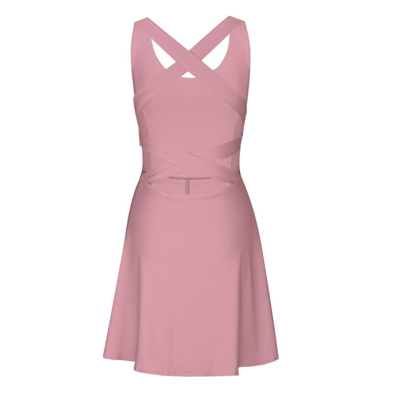 CFLVAEK Fit and Flare Tennis Dress, Athletic Skirt with Built-In Shorts,  Lightweight Activewear - Walmart.com
