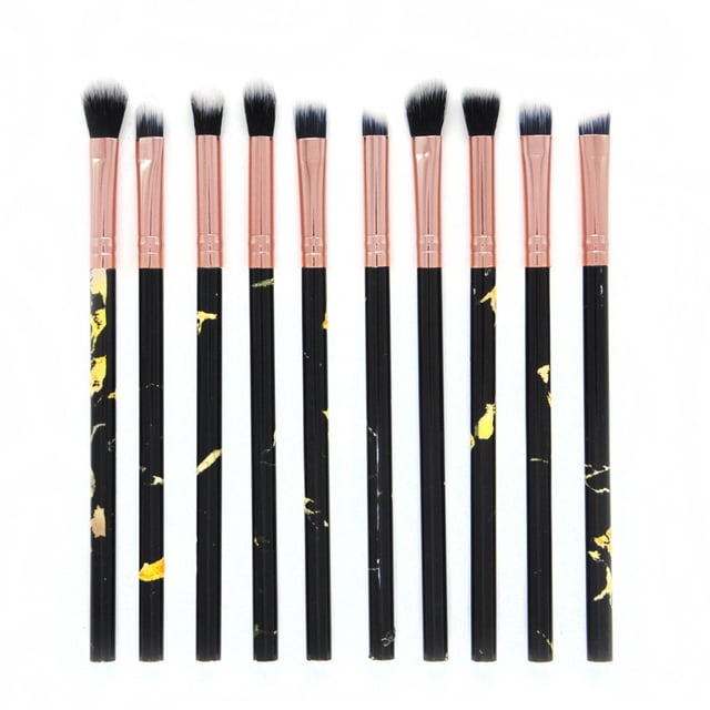 Iumwxz 10 Pcs Makeup Brush Set Face Eye Shadow Eyeliner Blush