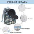 thumbnail image 4 of Floral Flowers Everyday Backpack for School College Teens Adults, Large Capacity Bookbag with Laptop Compartment, Durable Commuting Travel Backpack, Sunflower Print Unisex Gift Idea for Work, 4 of 5