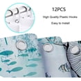 thumbnail image 6 of Mermaid Shower Curtain for Kids, Green Teal Beach Shower Curtain Set for Bathroom, Sea Ocean Fish Fabric Shower Curtain Restroom Bathtub Decor Accessories with Hooks 72X 72 inch, 6 of 6