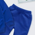 thumbnail image 4 of UAYOTSE Toddler Baby Girl Fall Outfit Letter Print Sweatshirt Top Elastic Waist Pant Cute Winter Clothes Set(9-10 Years,B338-Blue), 4 of 6
