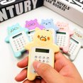 thumbnail image 3 of Aurora Trade Electronic Calculator Adorable Bear Shape Plastic Lively Face Calculator with Hanging Hole Office Supplies, 3 of 8