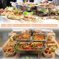 thumbnail image 4 of Bufeteras de Acero Inoxidable de 8 Qt, 4 PZ Chafers para Buffet Profesional,Calentador de Alimentos Plegable para Banquetes, Fiestas y Bodas (con 8 pz clip de comida), 4 of 8