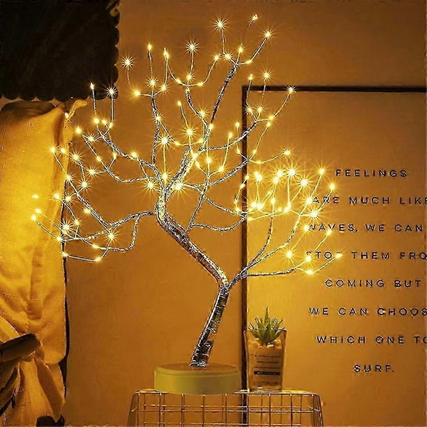 2025 108LED firefly tree string lights, USB battery powered, white warm light tree lights