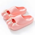 thumbnail image 4 of JeashCHAT Slip On Slide Sandals for Women and Men Shower Slides Slippers Super Soft Breathable Non Slip Bathroom Home Slippers (Pink), 4 of 7
