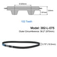 thumbnail image 2 of Unique Bargains 382-L-075 L Timing Belt 38.2' Outside Circumference x 0.75' Width x 0.18' Height, 102 Teeth, 2 of 6