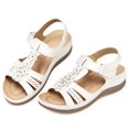 thumbnail image 4 of Sandalias con cuña SHIBEVER Blancas para Mujer Talla 7, 4 of 6