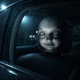 thumbnail image 3 of 2PCs Ghost Face Headrest Covers, Halloween Car Accessories, Scary Face Printing Auto Seat Universal Elastic Models Headrest Protector (F), 3 of 6