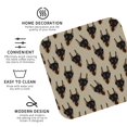 thumbnail image 3 of Picia Cute Black Dog Printed Leather Coasters for Drinks, 4" Drink Coasters Set of 4 for Tabletop Protection, Handmade Luxurious Home Décor and Housewarming Gift -Square, 3 of 6
