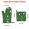 thumbnail image 2 of Fotbe Cute Santa for 4Pcs Oven Mitts and Pot Holders, 500℉ Heat Resistant Oven Mitts , Non-Slip Silicone Surface Safe for Baking, Cooking, BBQ, 2 of 6