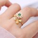 thumbnail image 3 of 1 pieza de anillo de apertura en forma de flor de abeja creativa anillo giratorio delicado elegante anillo de dedo elegante regalo de joyería para mujeres niñas (dorado), 3 of 7