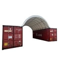 thumbnail image 4 of 20'(L) x 20'(W) Replacement Roof Cover for 20' Single Truss Shipping Container Shelter - 21Oz 610 GSM PVC White Cover Storage Container Roof with No End Walls - Durable, 4 of 6