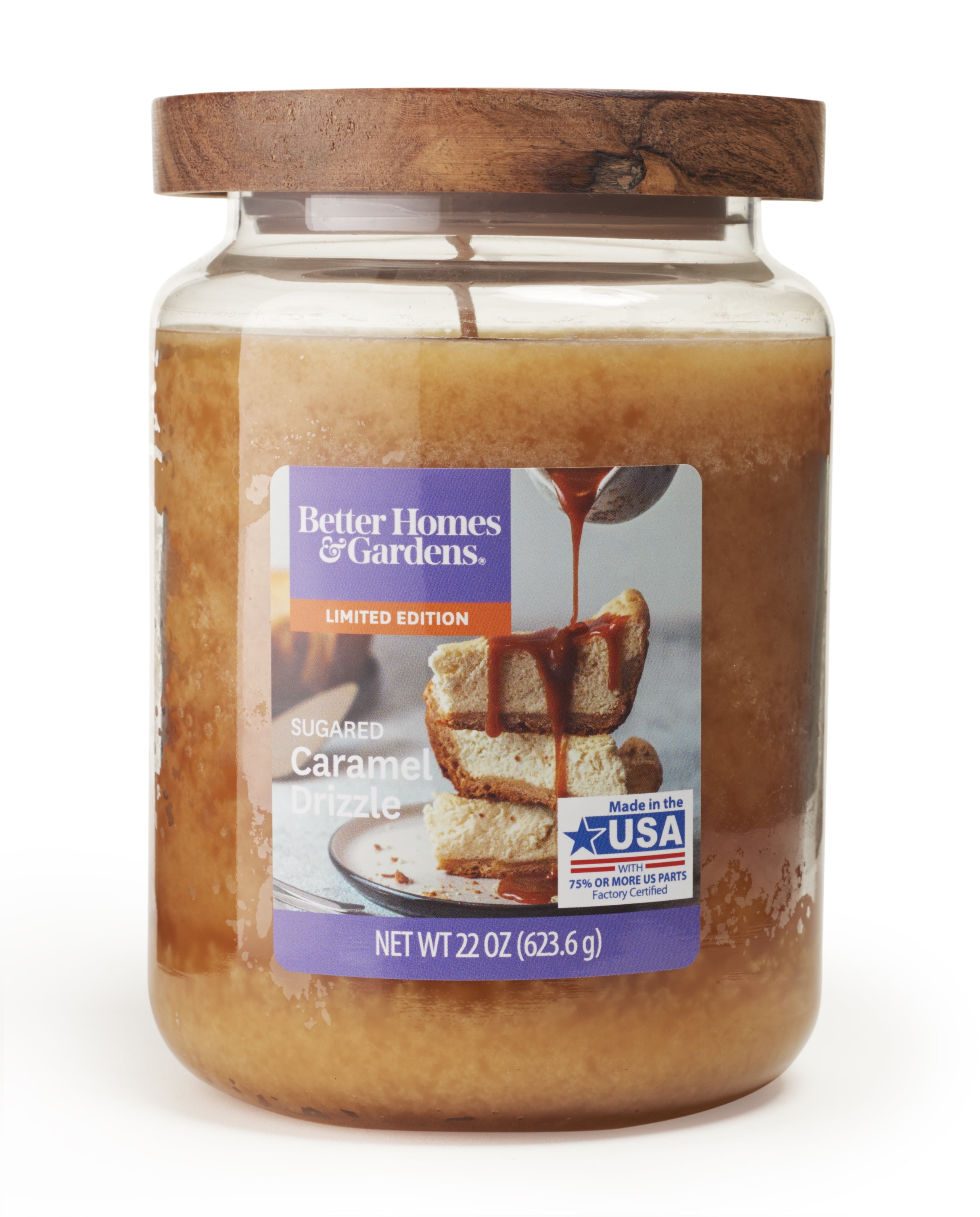 Better Homes & Gardens Sugared Caramel Drizzle Scented Single Wick 22